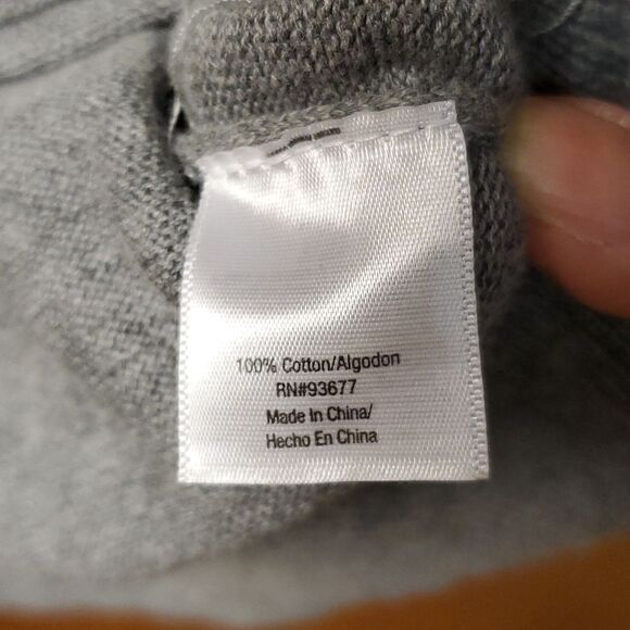 St Johns Bay Women’s Grey Beaded  Cardigan, Size  Large - Picture 3 of 5